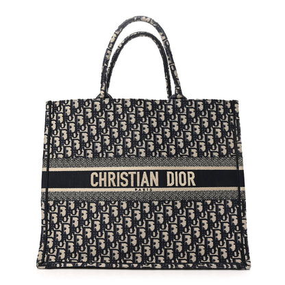 Christian Dior Oblique Large Book Tote Blue Multicolor 1 of 10