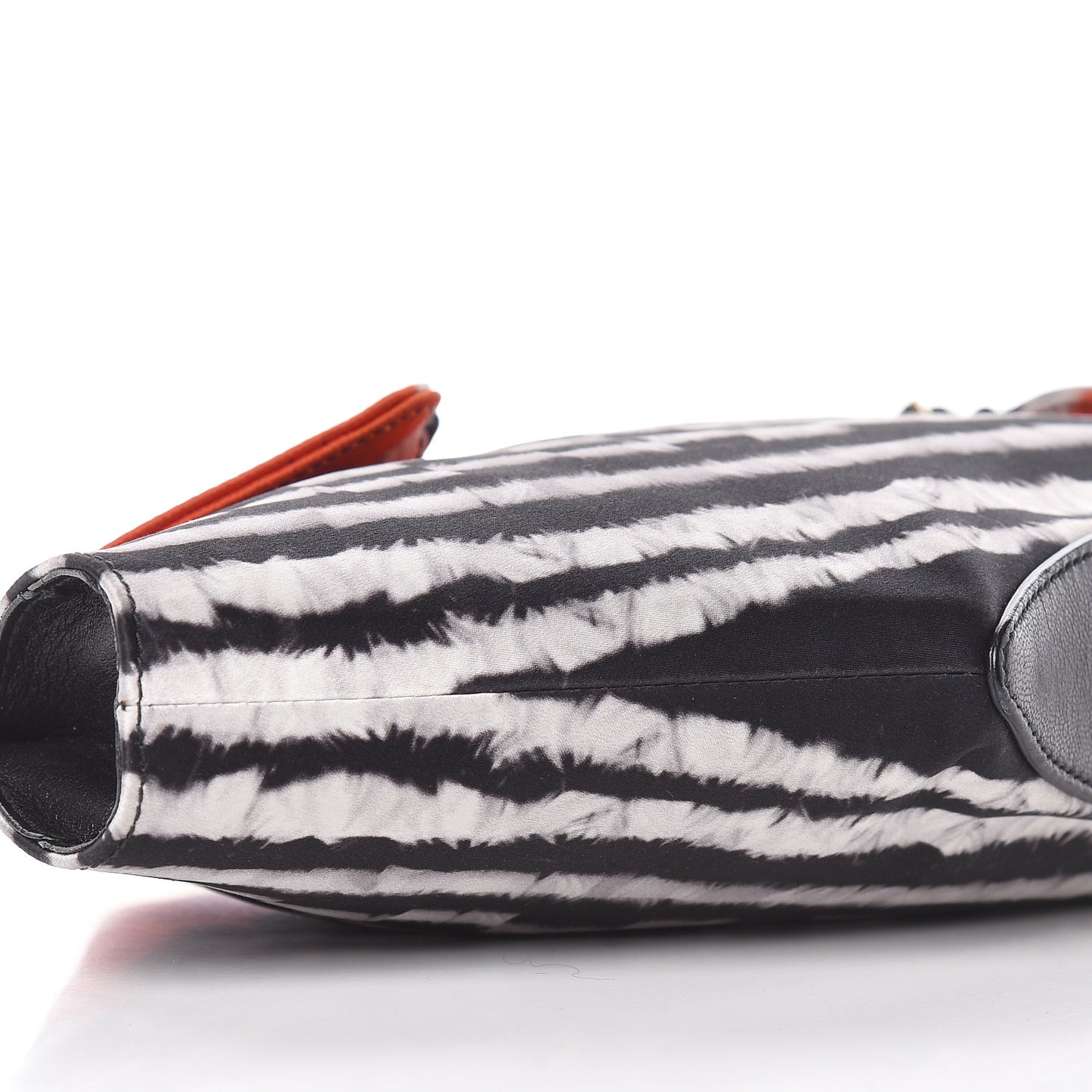Silk Printed De Manta Clutch Red Black White