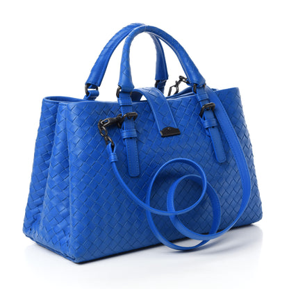 Bottega Veneta Light Calf Intrecciato Small Roma Signal Blue 3 of 12