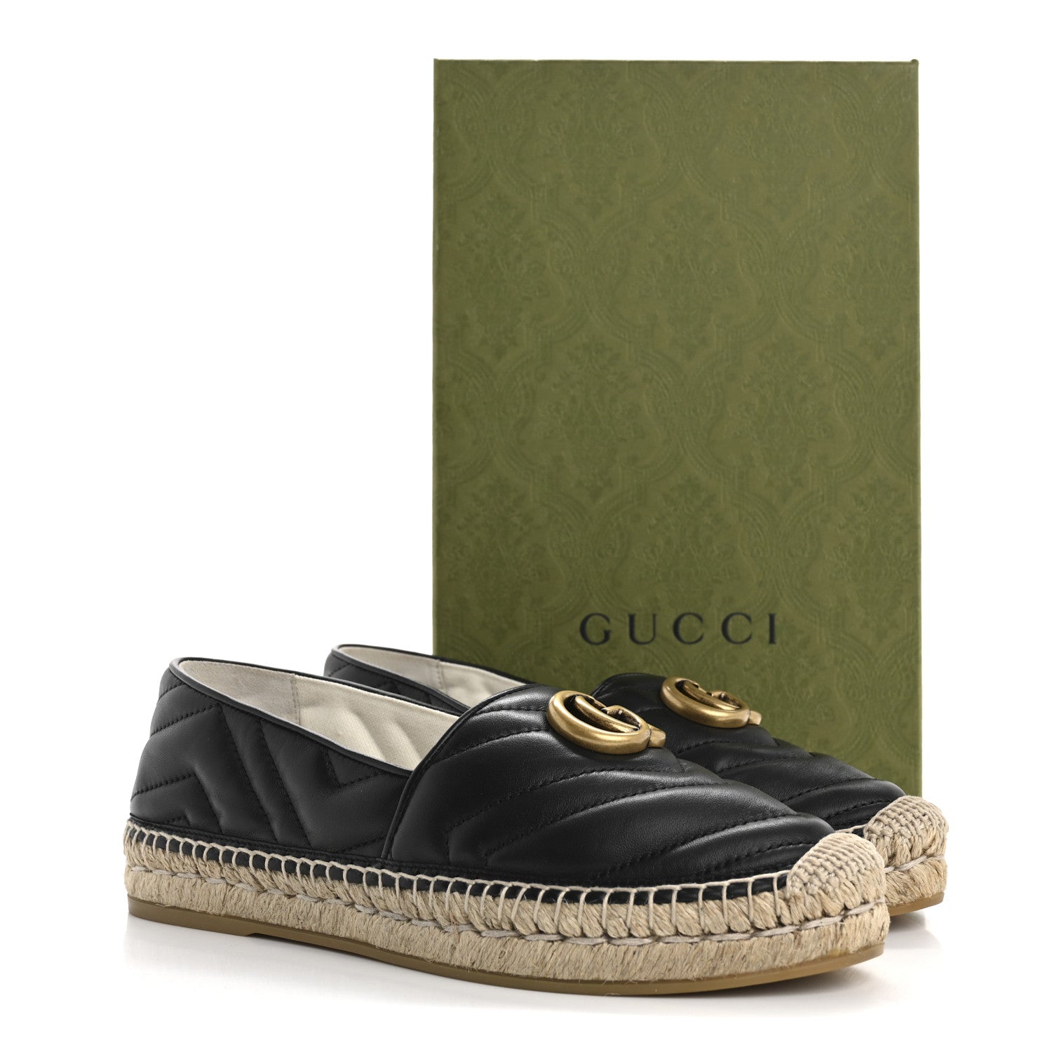 Gucci Nappa Matelasse GG Marmont Espadrilles 37.5 Black 11 of 11