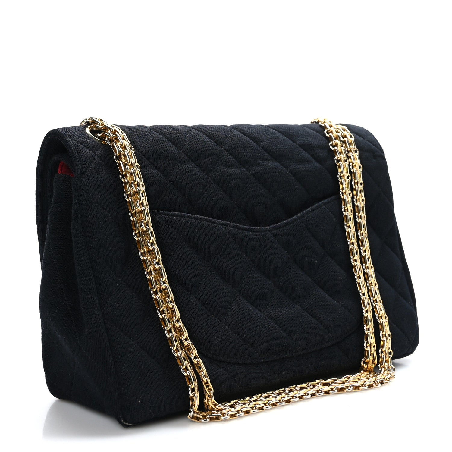 Chanel Jersey Quilted Medium Double Flap Black 3 of 12