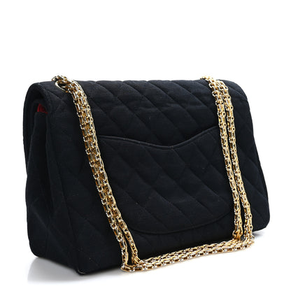 Chanel Jersey Quilted Medium Double Flap Black 3 of 12