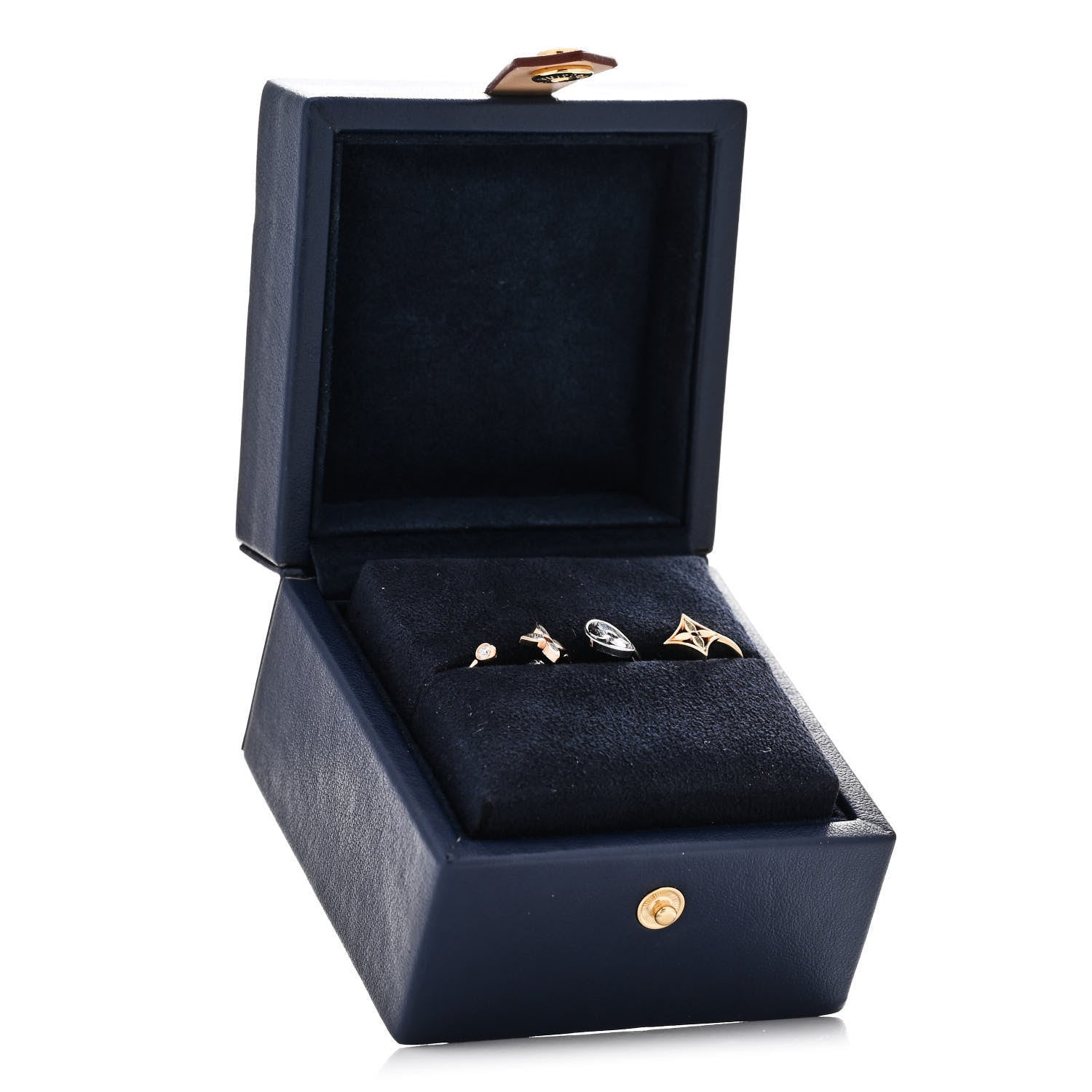 Louis Vuitton 18K Yellow Pink White Gold Diamond Idylle Blossom Ring 3 Set 50 5.25 5 of 5