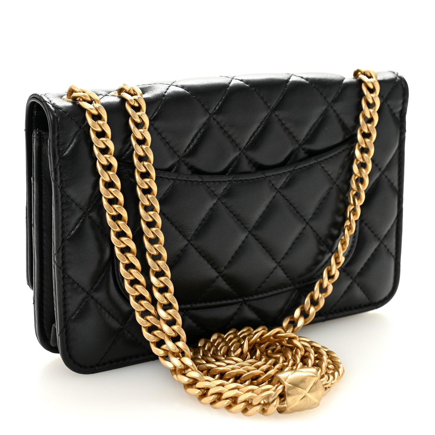 Chanel Lambskin Quilted Pillow Crush Wallet On Chain WOC Black 3 of 12