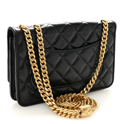 Chanel Lambskin Quilted Pillow Crush Wallet On Chain WOC Black 3 of 12