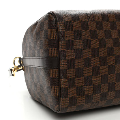 Louis Vuitton Damier Ebene Patches Speedy Bandouliere 30 7 of 9
