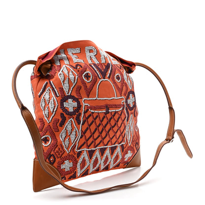 Hermes Silk Barenia Kelly En Perles Silky City 33 Bag Fauve Orange Anthracite Frambroise 4 of 15