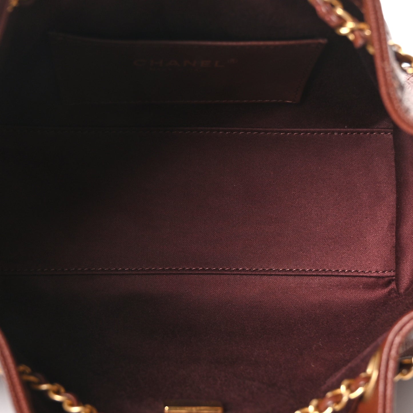 Caviar Quilted Mini Chanel 25 Handbag Brown