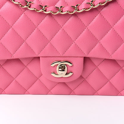 Chanel Caviar Quilted Medium Double Flap Pink 9 of 12