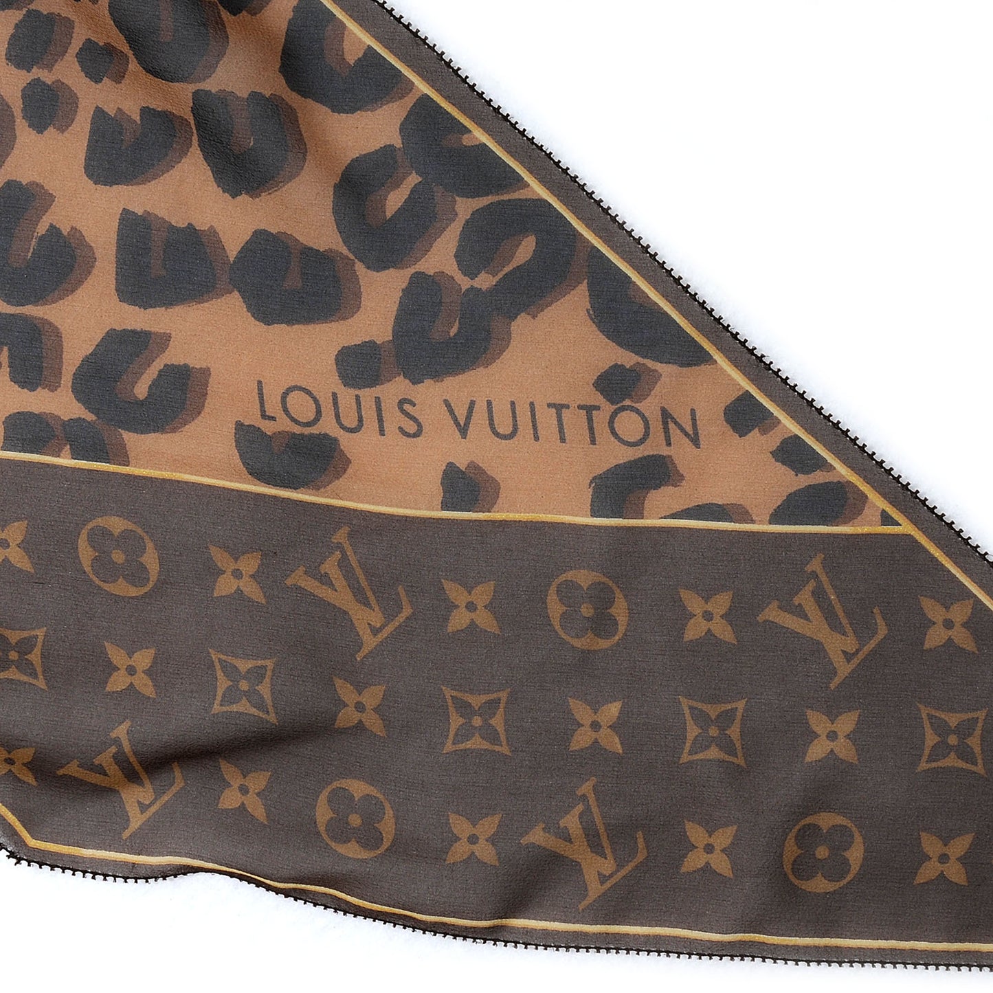 Monogram Leopard Silk Scarf