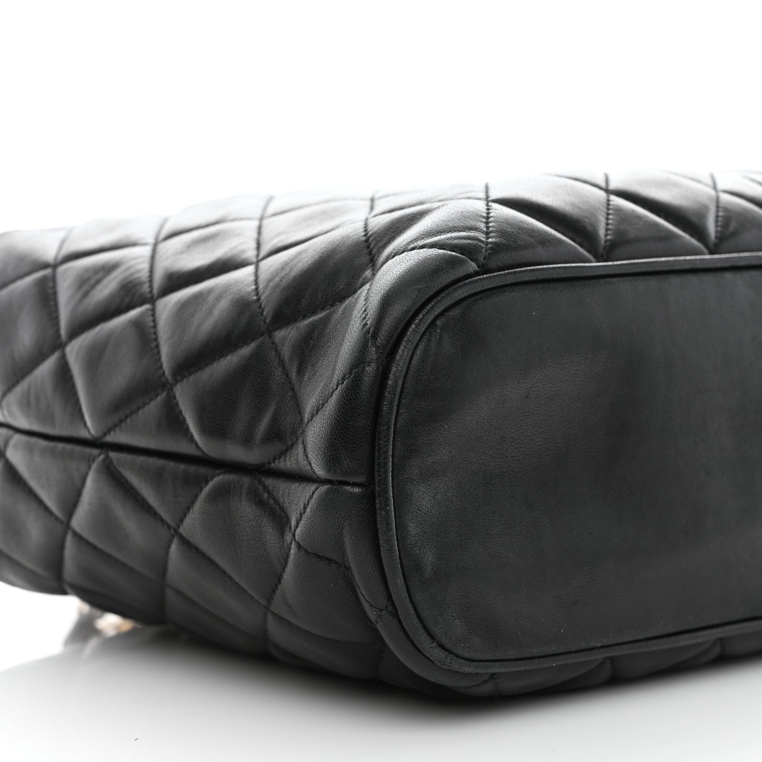 Chanel Lambskin Quilted Large Camera Case Black 10 of 11