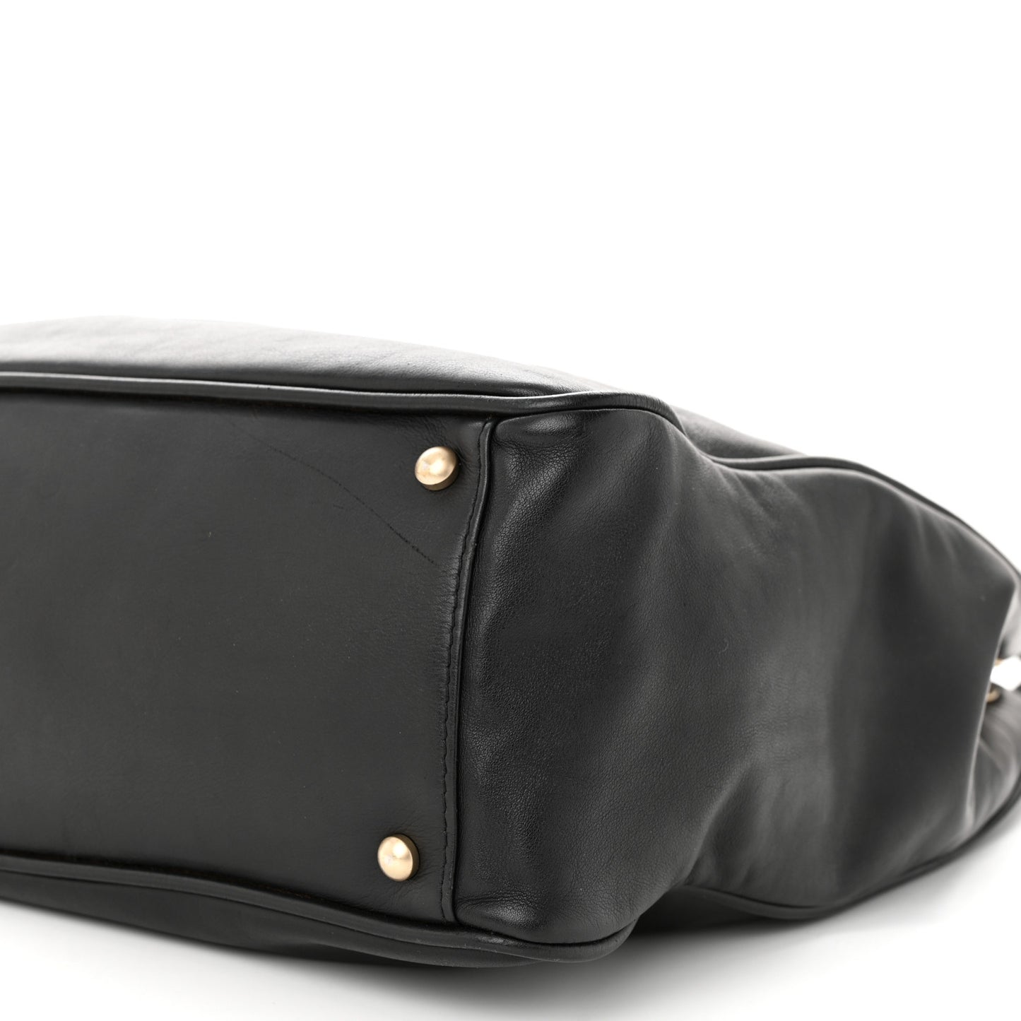 Lambskin Camellia Tote Black