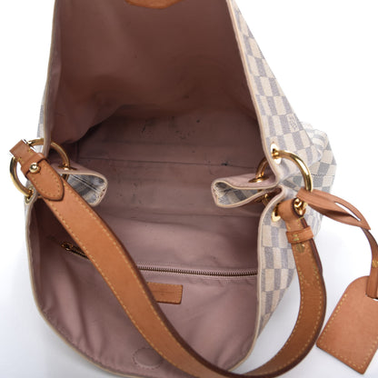 Louis Vuitton Damier Azur Graceful MM Rose Ballerine 5 of 13