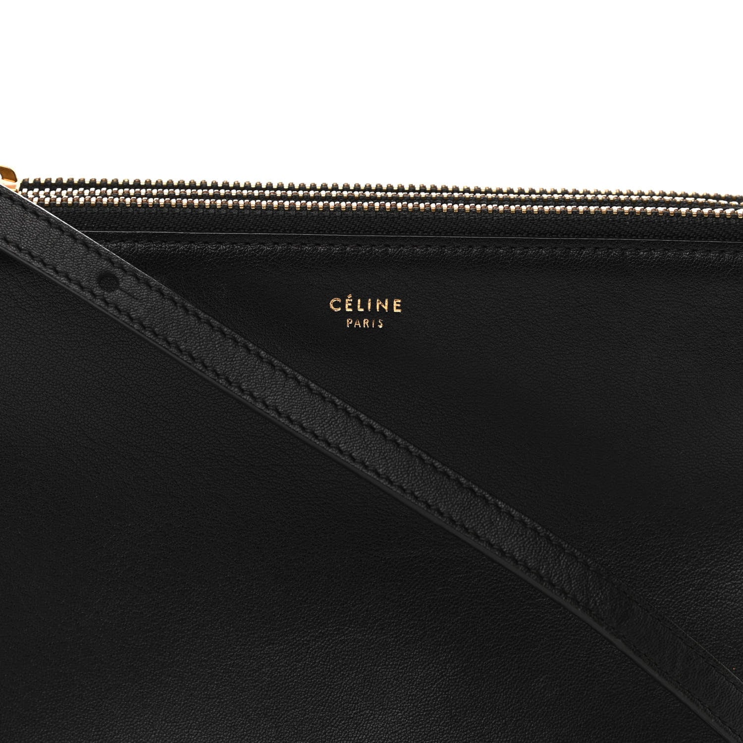 Celine Lambskin Small Trio Crossbody Bag Black 10 of 13