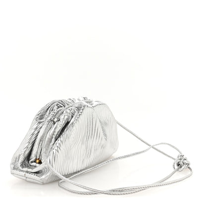 Bottega Veneta Metallic Bark Calfskin The Mini Pouch Silver 3 of 11