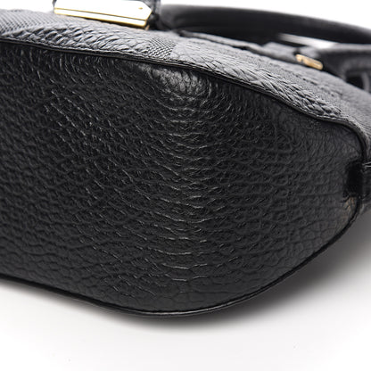 Burberry Heritage Grain Check Embossed Small Orchard Bowling Bag Black 9 of 10
