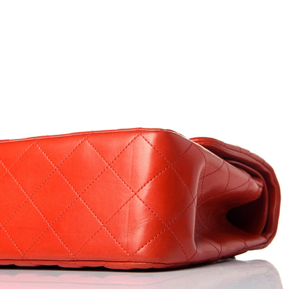 Chanel Lambskin Quilted Jumbo Double Flap Red 9 of 9