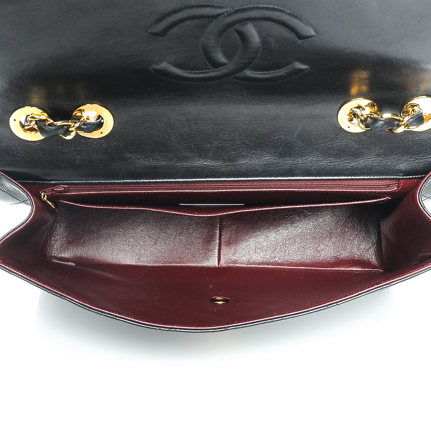 Chanel Lambskin Quilted XL Jumbo Single Flap Black 5 of 7