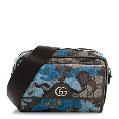 Gucci GG Supreme Monogram Mini Ophidia Crossbody Bag Blue 1 of 10
