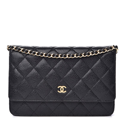Chanel Caviar Quilted Wallet On Chain WOC Black 1 of 10