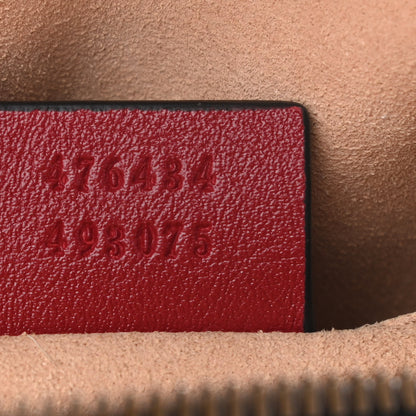 Gucci Azalea Calfskin Matelasse Diagonal Torchon GG Marmont Belt Bag 85 34 Black Romantic Cerise 7 of 10