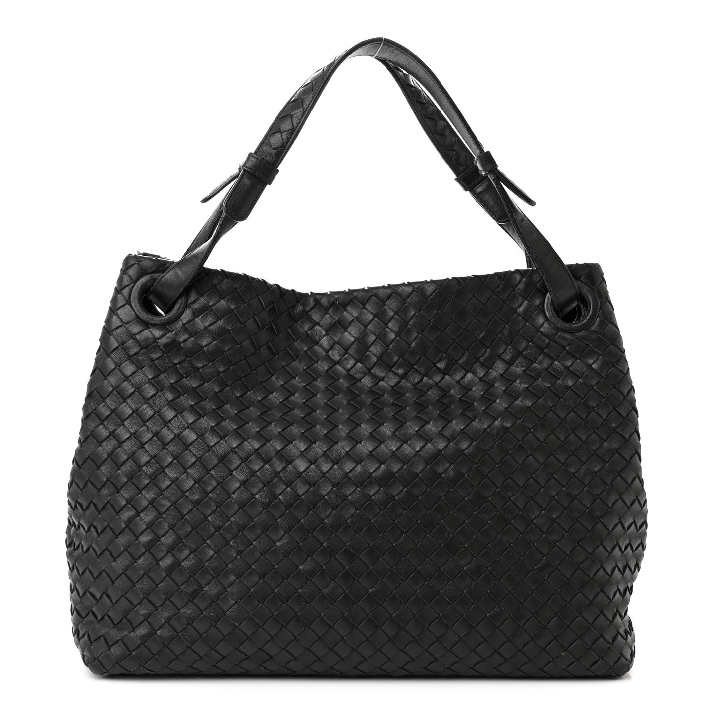Nappa Intrecciato Medium Garda Bag Black