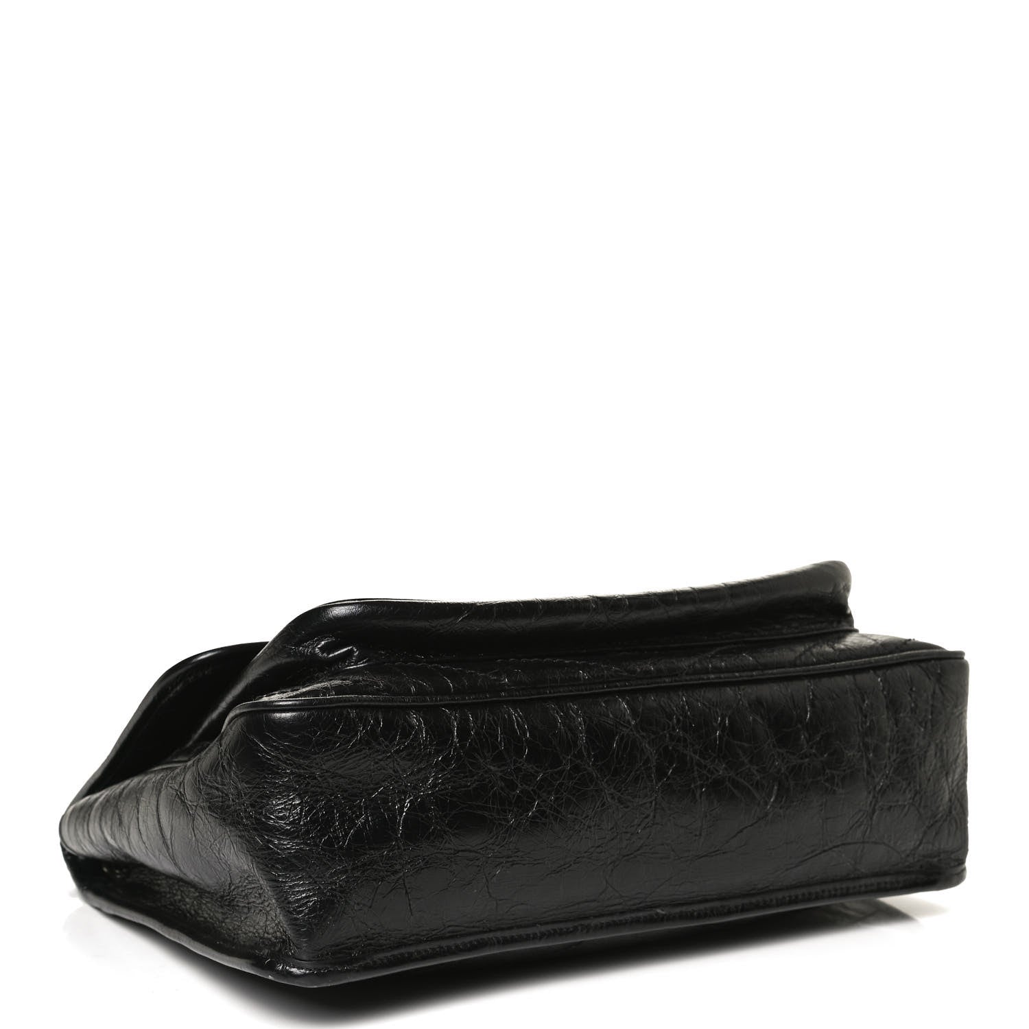 Saint Laurent Crinkled Calfskin Matelasse Monogram Large Niki Chain Satchel Black 3 of 9
