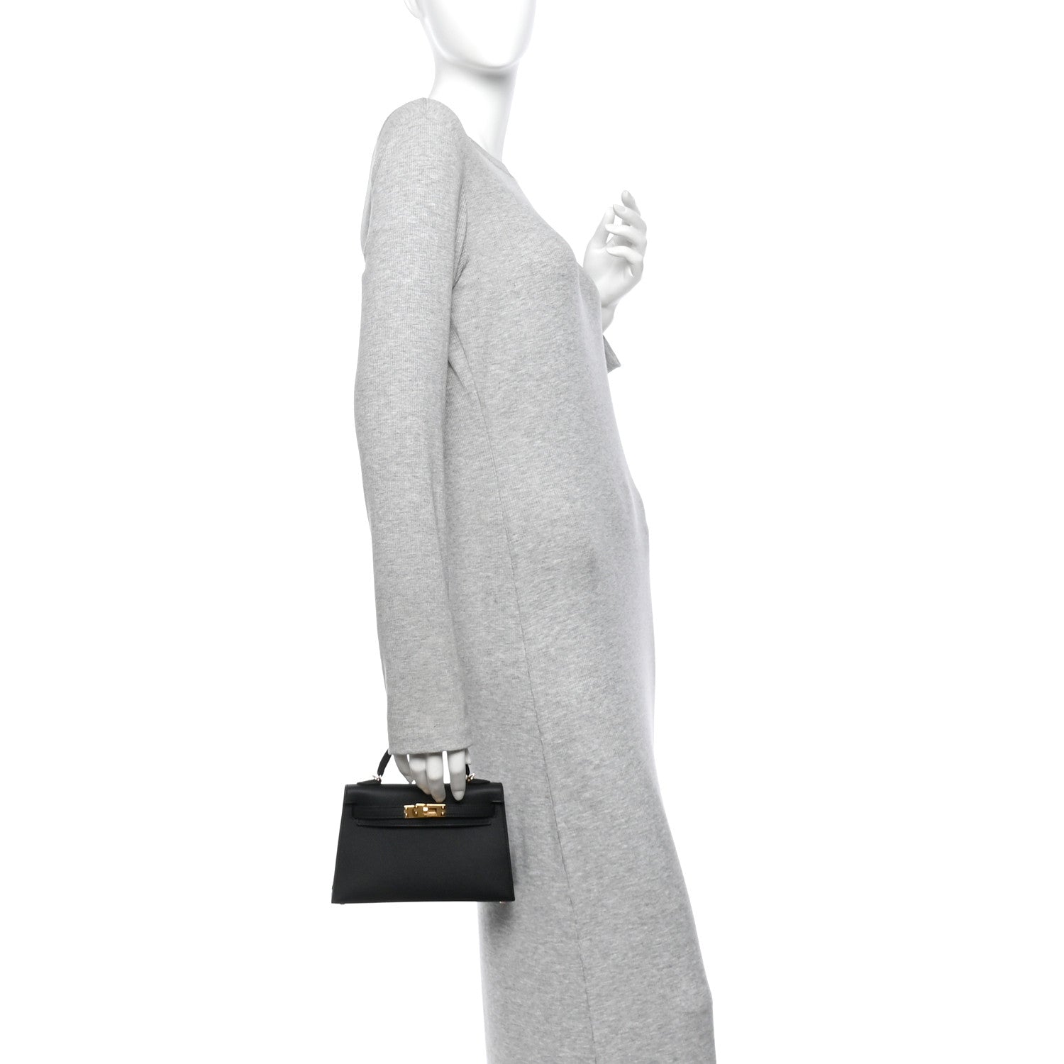 Hermes Epsom Mini Kelly Sellier 20 Black 2 of 10