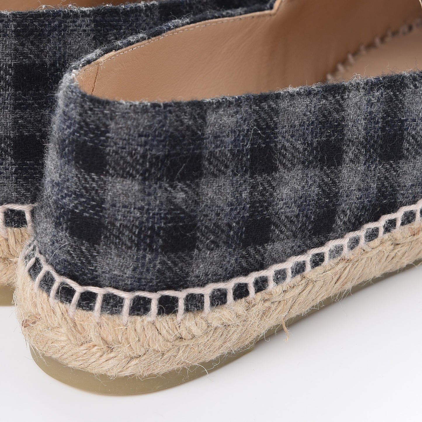 Flannel Espadrilles 35 Grey Black