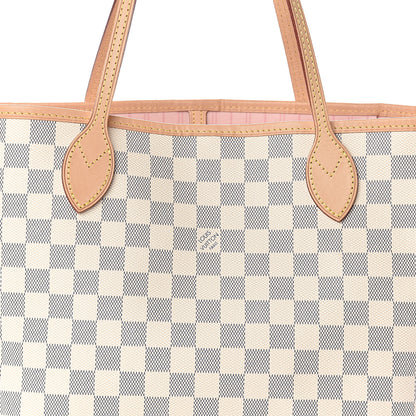 Louis Vuitton Damier Azur Neo Neverfull MM Rose Ballerine 6 of 8
