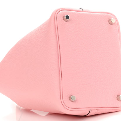 Hermes Taurillon Clemence Picotin Lock 18 PM Rose Sakura 9 of 11