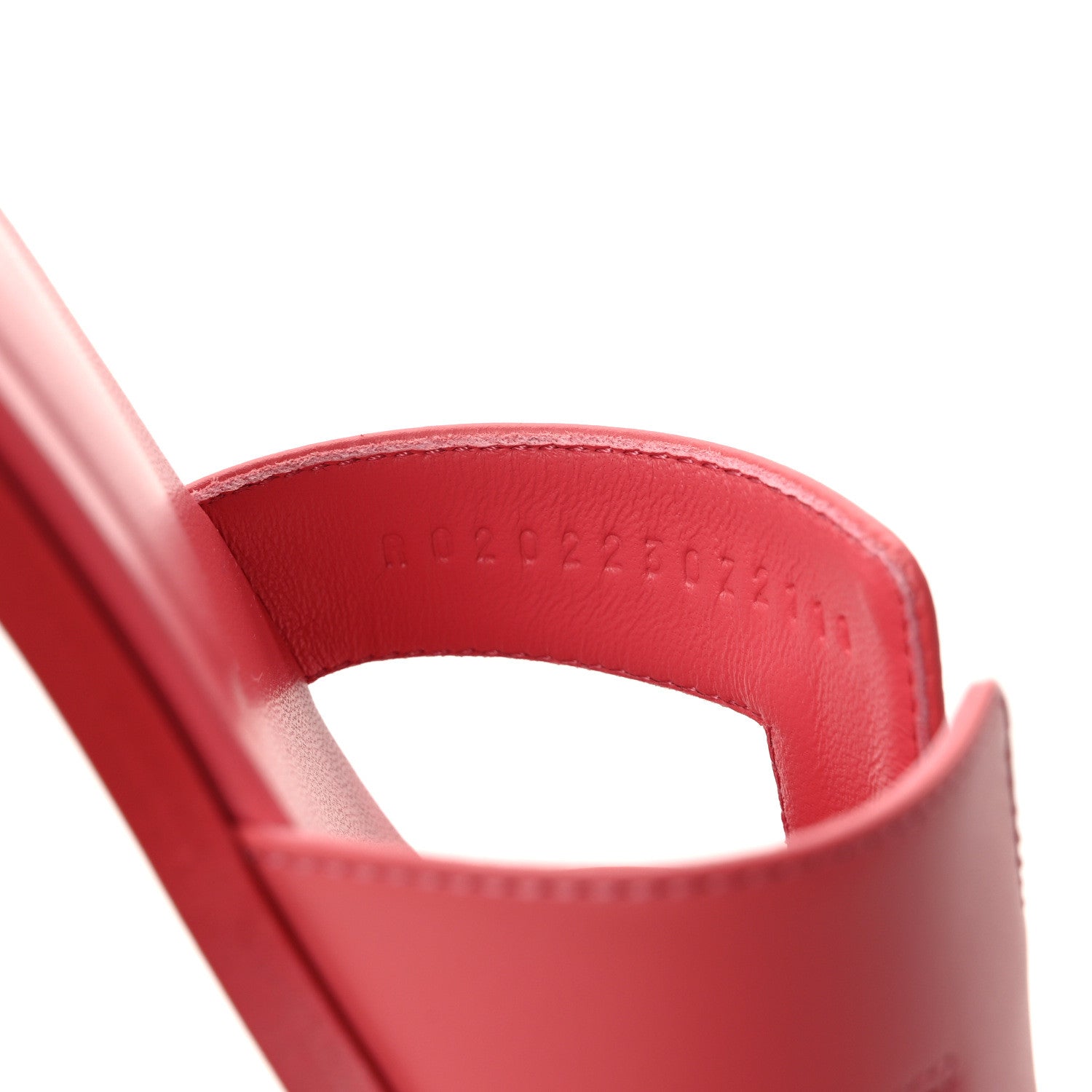 Hermes Box Calfskin Oran Sandals 37 Rose Boise 9 of 10