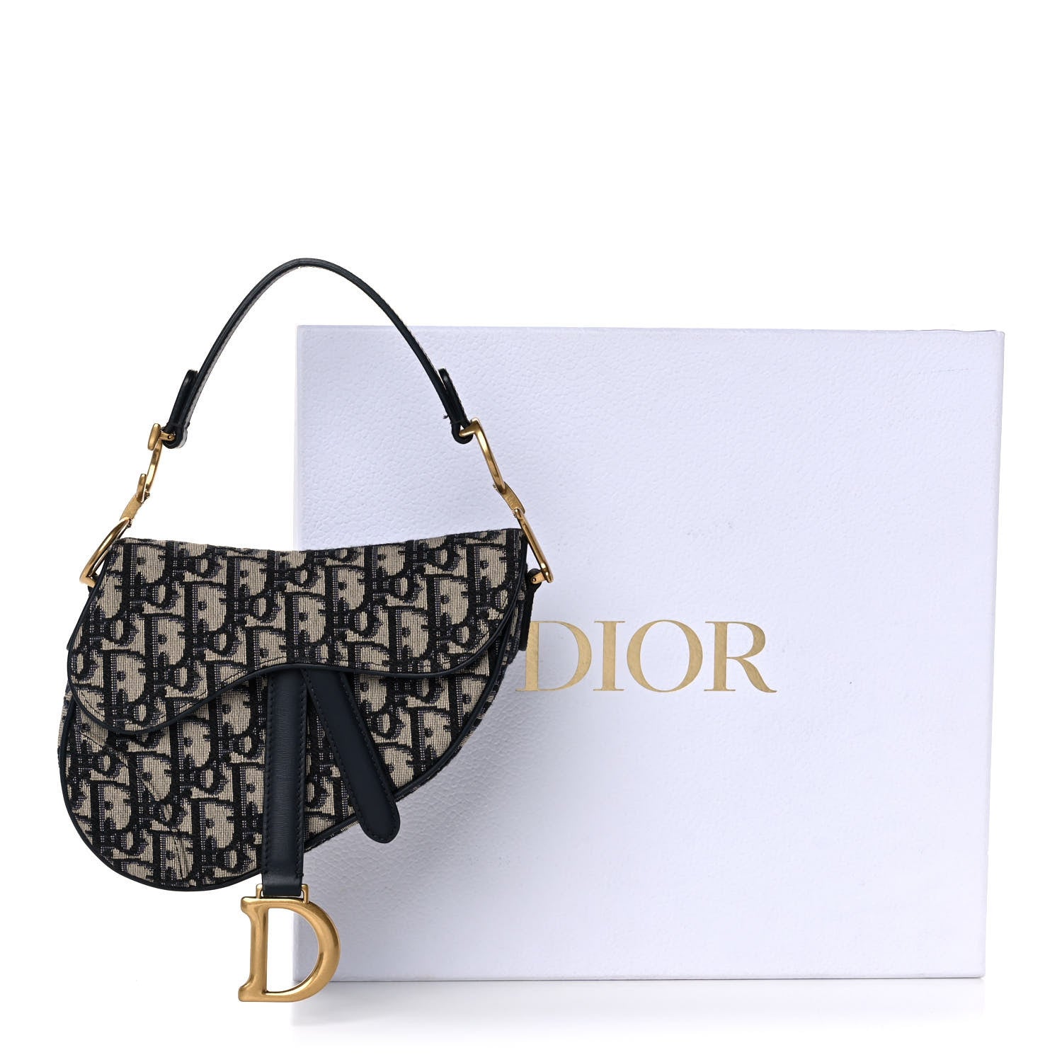 Christian Dior Oblique Mini Saddle Bag Blue 14 of 14