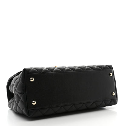 Chanel Caviar Quilted Small Coco Handle Flap Black 4 of 10