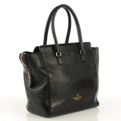 Valentino Garavani Lambskin Crystal B Diamond Tote Black 3 of 8