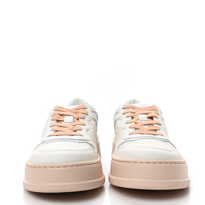 Gucci Calfskin GG Tennis Embossed Womens Platform 55mm Sneakers 37 White 2 of 9