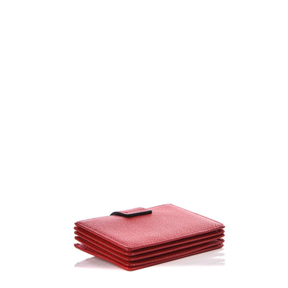 MCM Grained Calfskin Milla Accordion Card Case Red 3 of 9