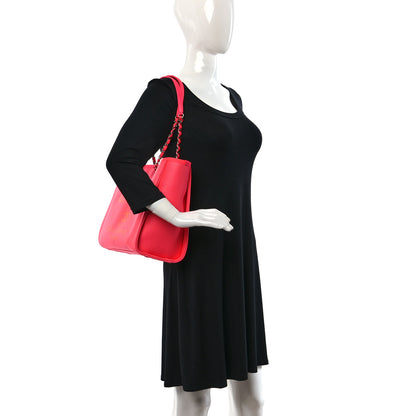 Chanel Mixed Fibers Small Deauville Tote Pink Orange 2 of 9
