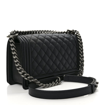 Chanel Caviar Quilted Medium Boy Flap Black 3 of 10