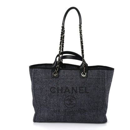 Chanel Lurex Boucle Medium Deauville Tote Black 1 of 12