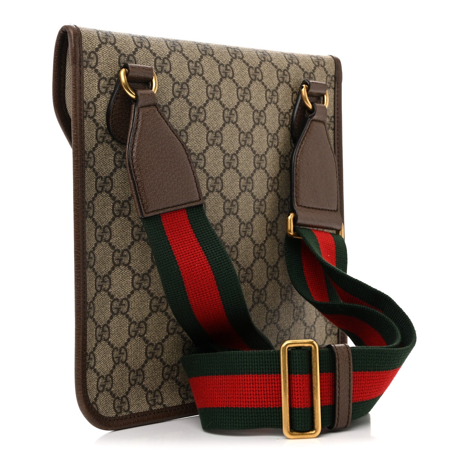 Gucci GG Supreme Monogram Web Medium Neo Vintage Flap Messenger Bag Beige New Acero 3 of 11