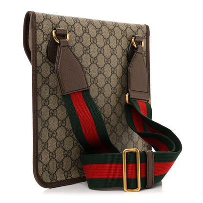 Gucci GG Supreme Monogram Web Medium Neo Vintage Flap Messenger Bag Beige New Acero 3 of 11
