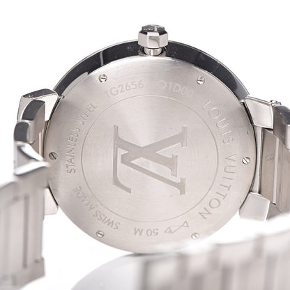 Louis Vuitton Stainless Steel 38mm Tambour Damier Quartz Watch 5 of 7