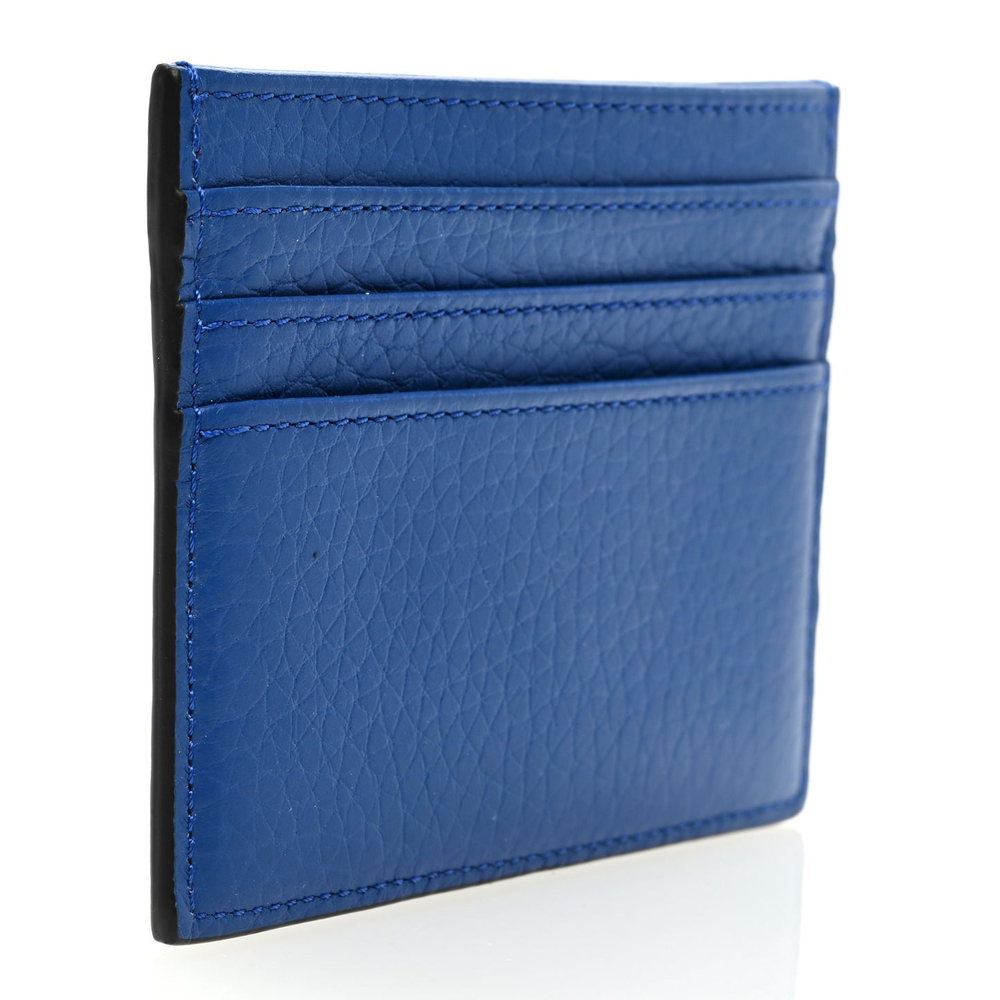 Classic Grain Zipped Credit Card Slip Blue
