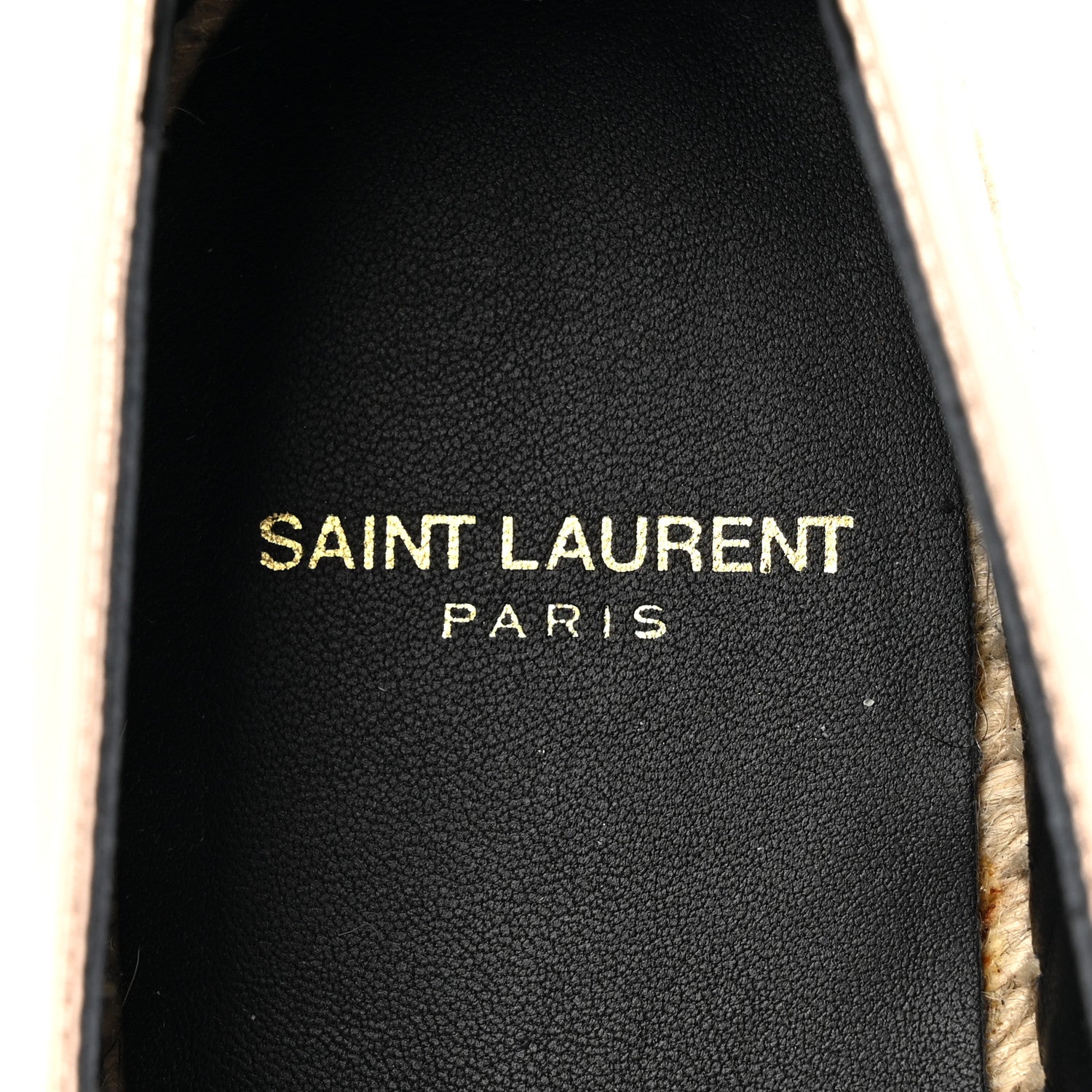 Saint Laurent Metallic Lambskin Monogram Espadrilles 35 Blush 8 of 10