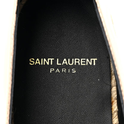 Saint Laurent Metallic Lambskin Monogram Espadrilles 35 Blush 8 of 10