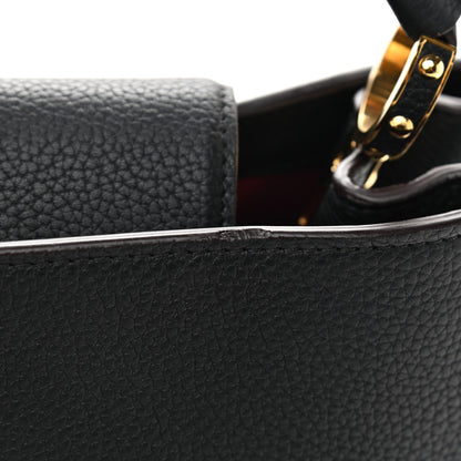 Louis Vuitton Taurillon Capucines MM Black Fuchsia 10 of 12