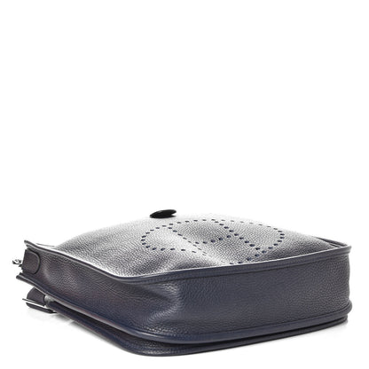 Hermes Taurillon Clemence Evelyne III PM Bleu Nuit 12 of 17