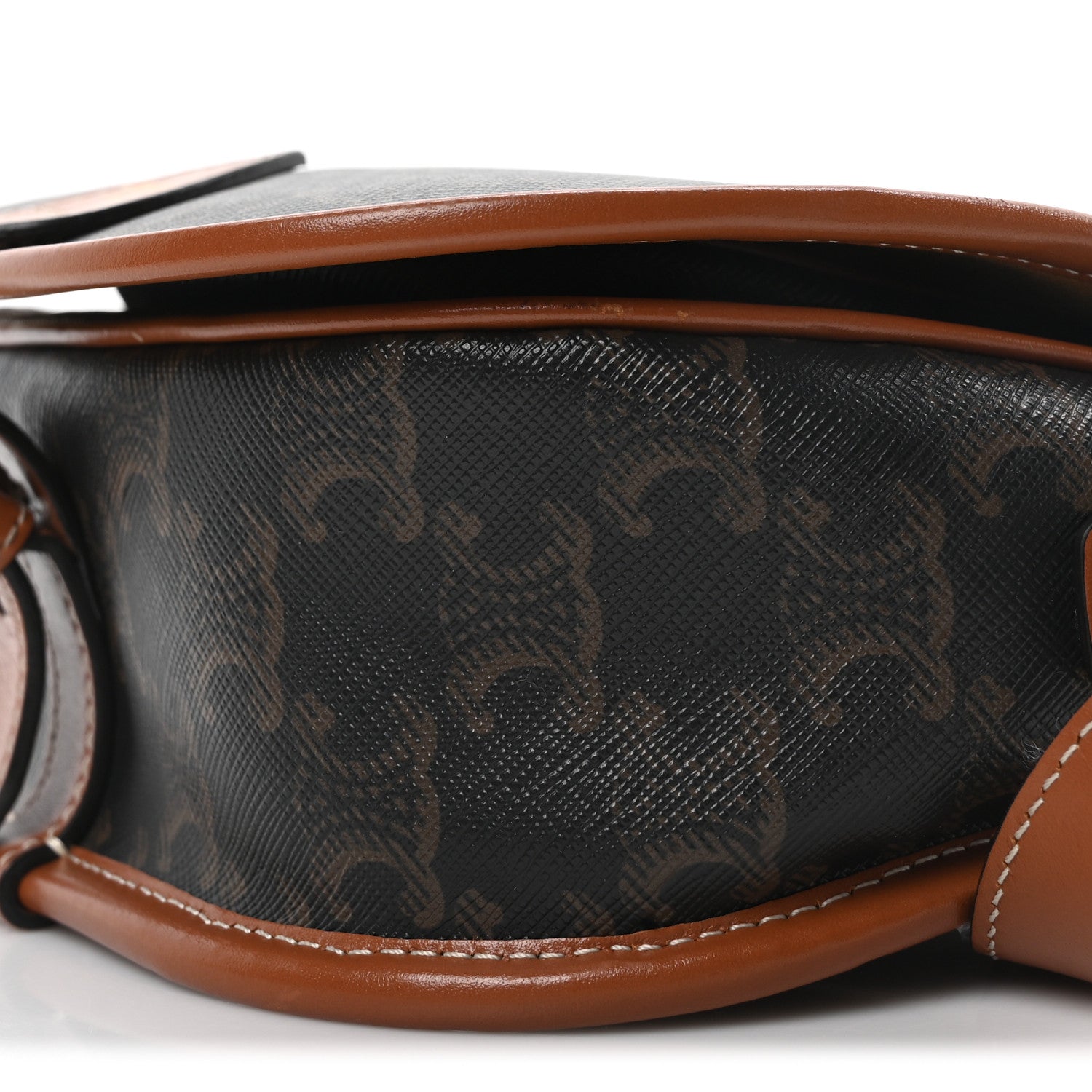 Celine Triomphe Canvas Medium Folco Bag Tan 9 of 9