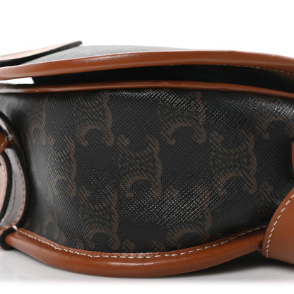 Celine Triomphe Canvas Medium Folco Bag Tan 9 of 9